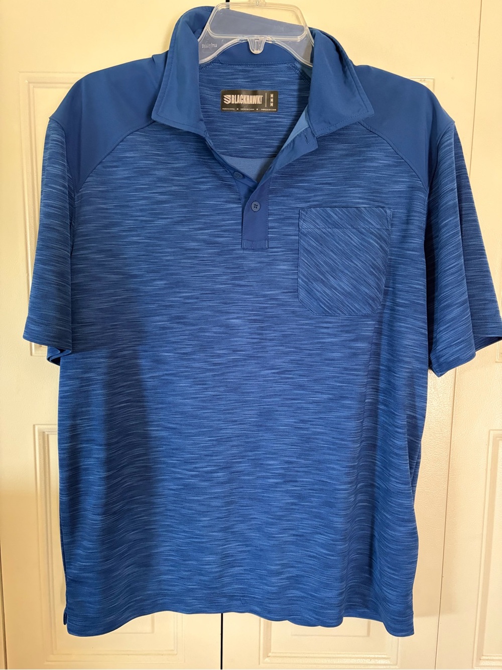 Blackhawk Polo Men’s Performance Patterned Golf Office Casual Quick drying  MED